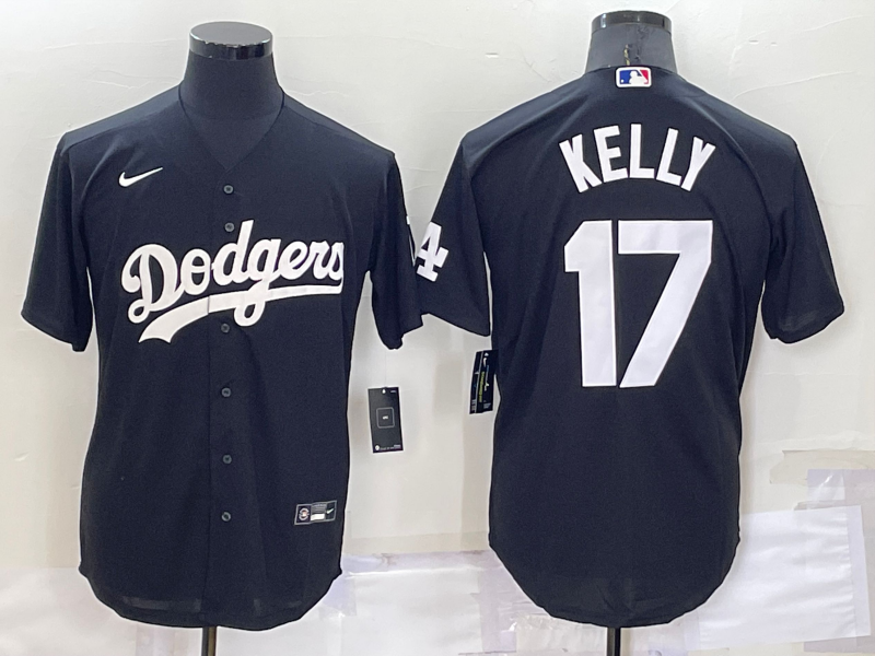 Men's Los Angeles Dodgers Joe Kelly #17 Black Baseball Jersey